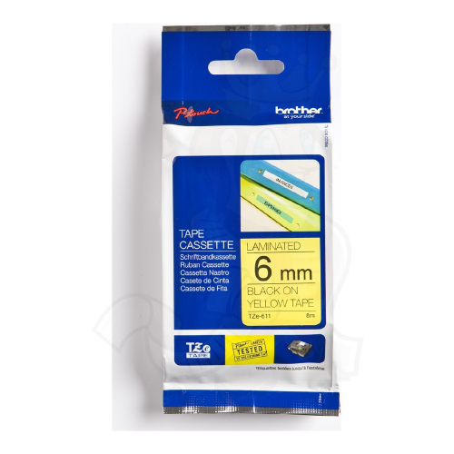 Cinta para rotular negra sin amarillo 6mm